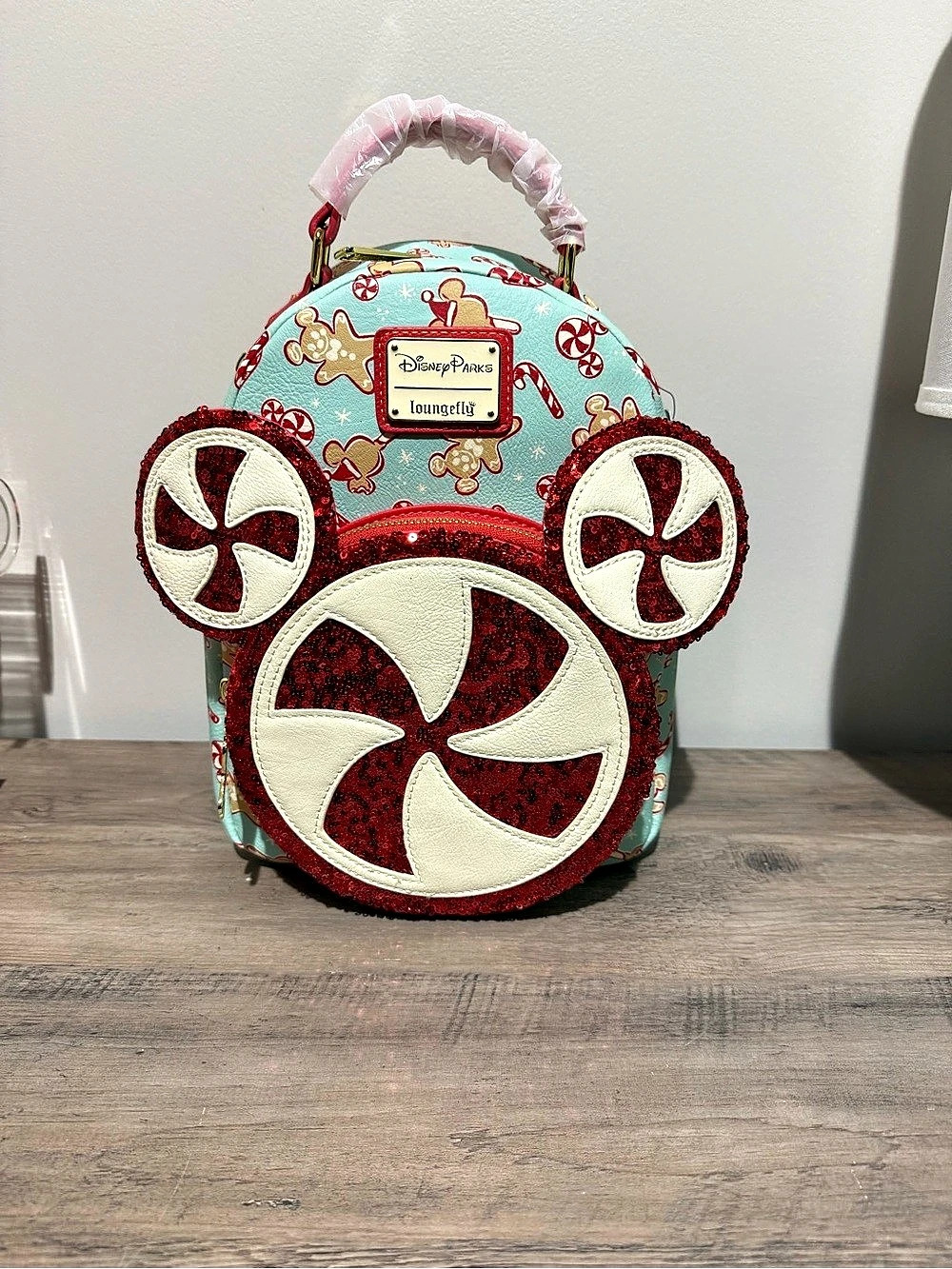 Loungefly Mickey Mouse Holiday Treats Mini Backpack Blue & Red